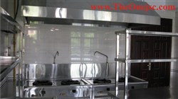 BẾP CÔNG NGHIỆP INOX, thiết bị bếp inox, nhà bếp công nghiệp